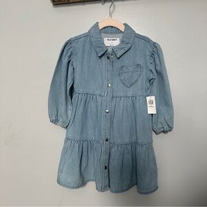 NWT 2T LONG SLEEVE DEMIN DRESS